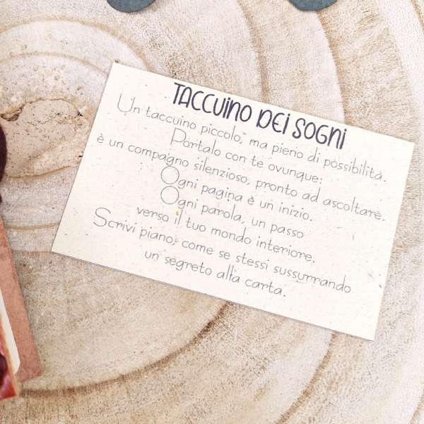 Taccuino in Pelle con Carta Artigianale – Mini Diario con Placca Personalizzabile